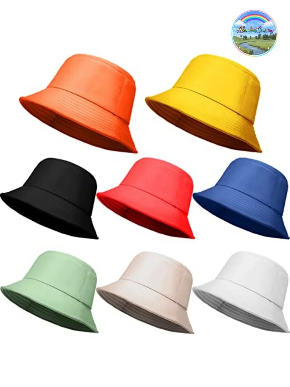 Cotton Bucket Hat 8 Pack Foldable Packable Fishing Beach Sun Hat for Women Men